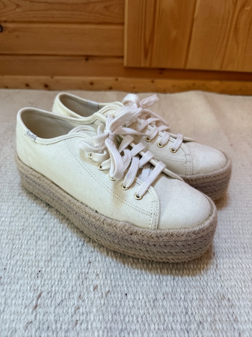 Keds Platform Espadrille Sneaker in Cream White